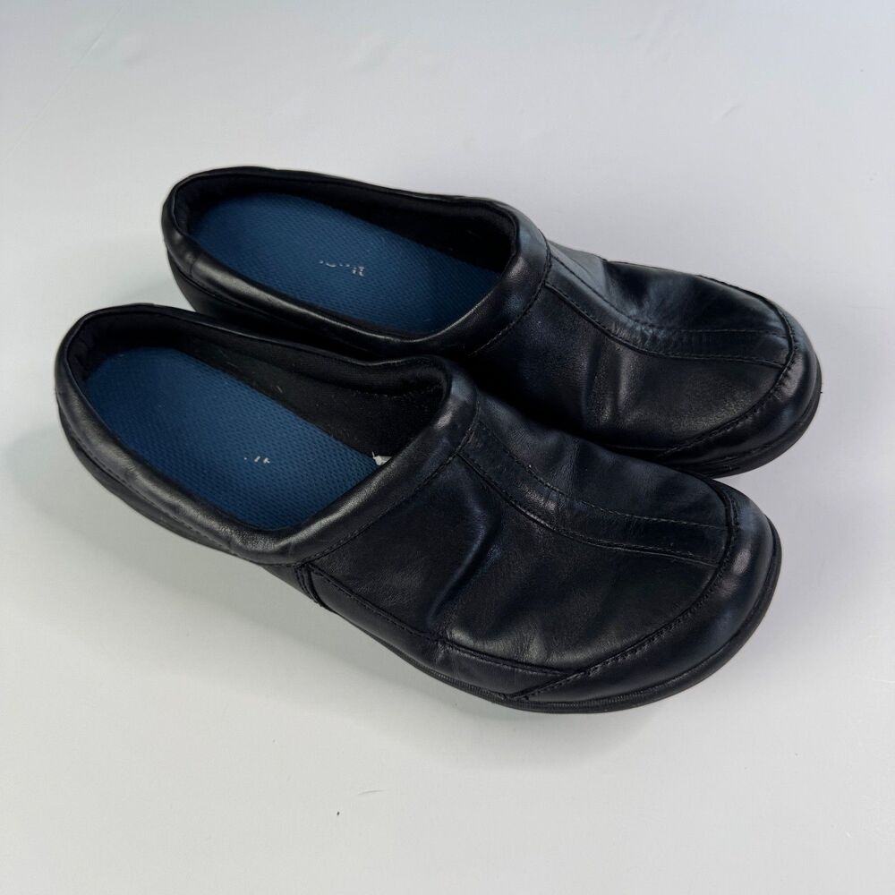 Easy Spirit E360 Women's Slip On Shoes Size 8 Black Casual/Dress Leather